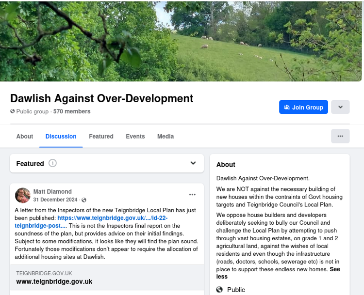 Dawlish Against Over Development Facebook